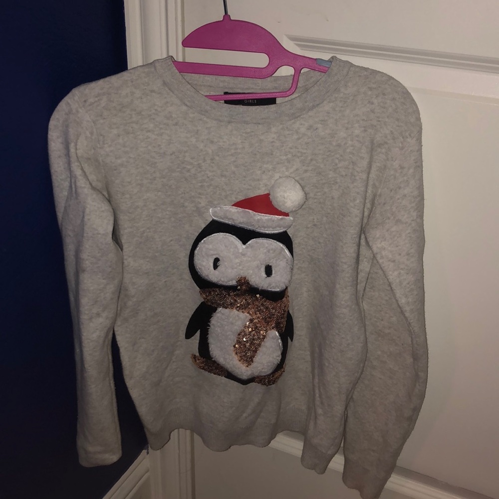 Cute 3D penguin long sleeve sweater